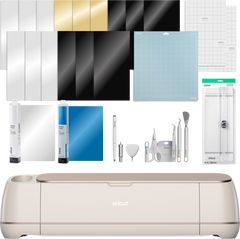 Cricut Maker 4 + Starter Bundle, 26x10.75x13.25in, Seashell - ONLINE ONLY