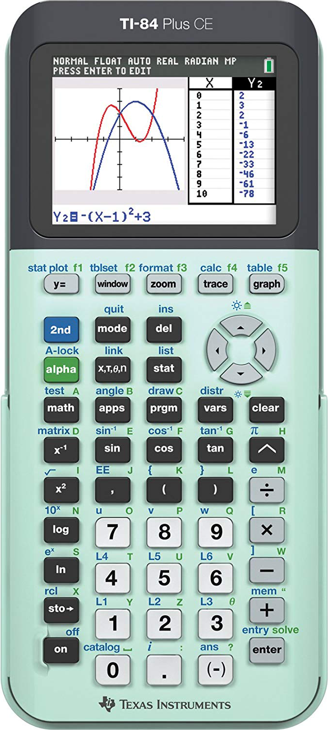CALCULATOR TI-84 PLUS CE MINT GREEN
