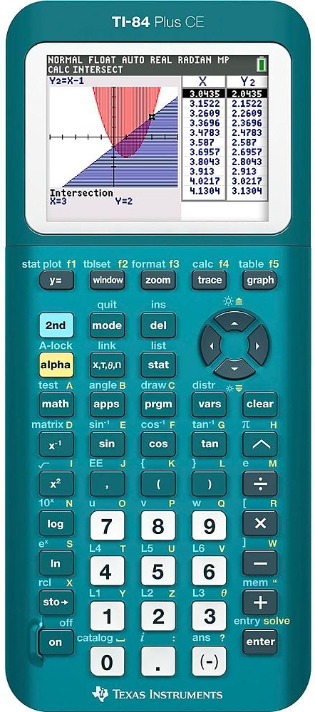 CALCULATOR TI-84 PLUS CE METLLC TEAL