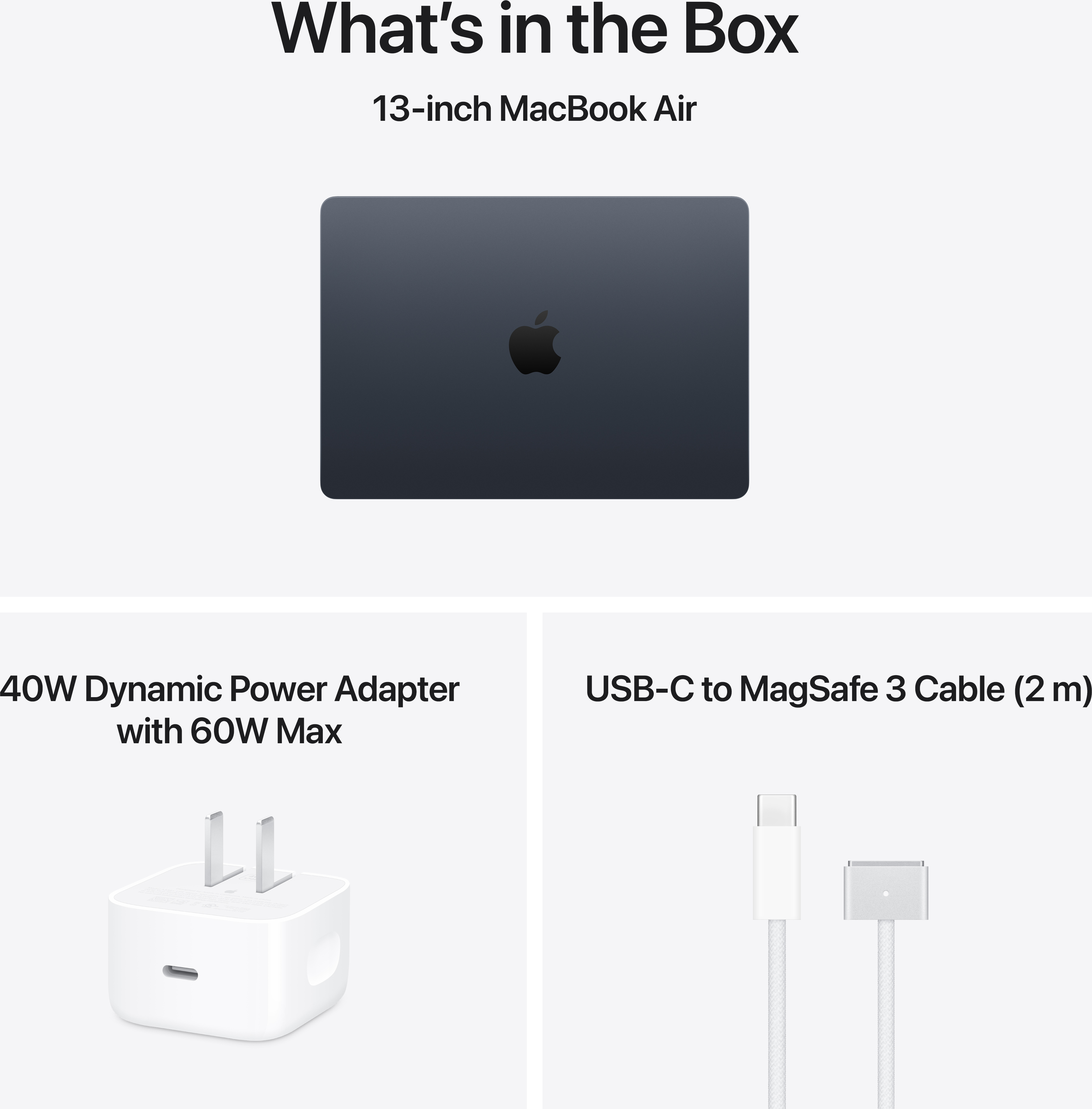 Apple 13-inch MacBook Air: Apple M5 chip with 10‑core CPU and 8‑core GPU, 16GB, 512GB SSD - Midnight