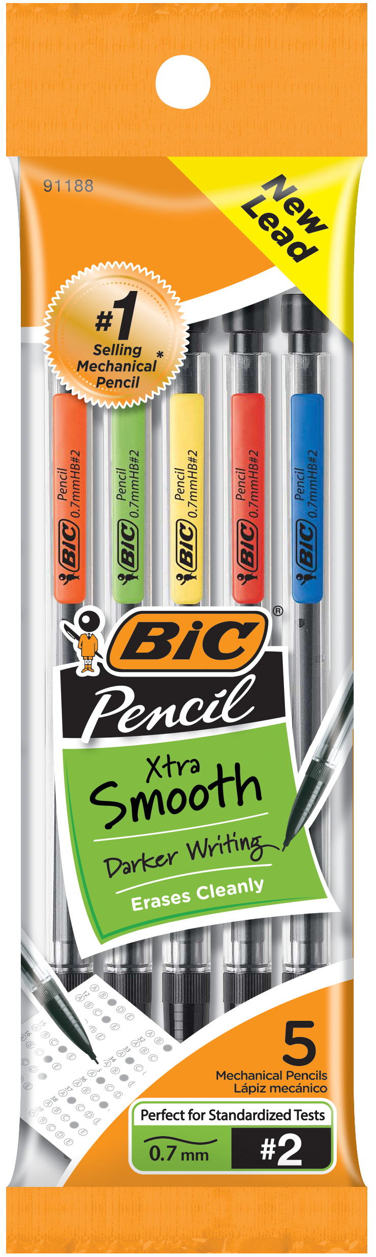 MECHANICAL PENCIL .7MM 5PK BIC